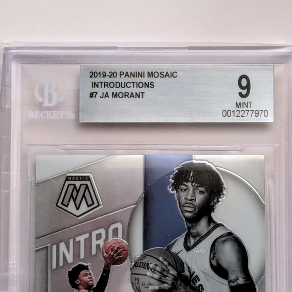 2019-20 Panini Mosaic Ja Morant Introductions #7 Rookie RC Memphis BGS 9 MINT - Picture 2 of 6